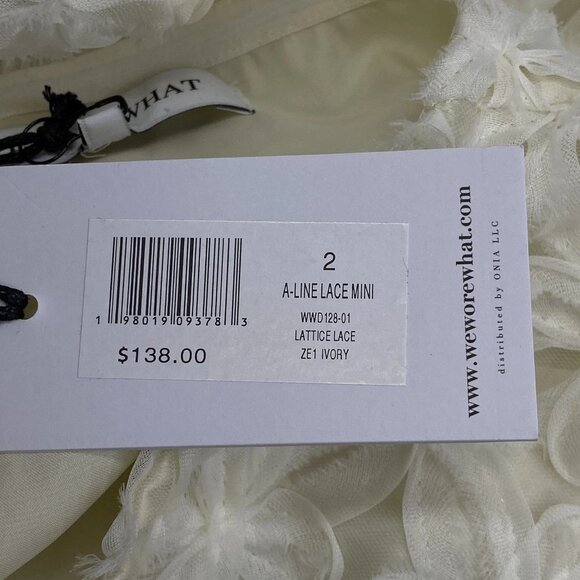 WeWoreWhat Women’s Strapless Floral Lace Mini Dress – Ivory - Picture 4 of 12